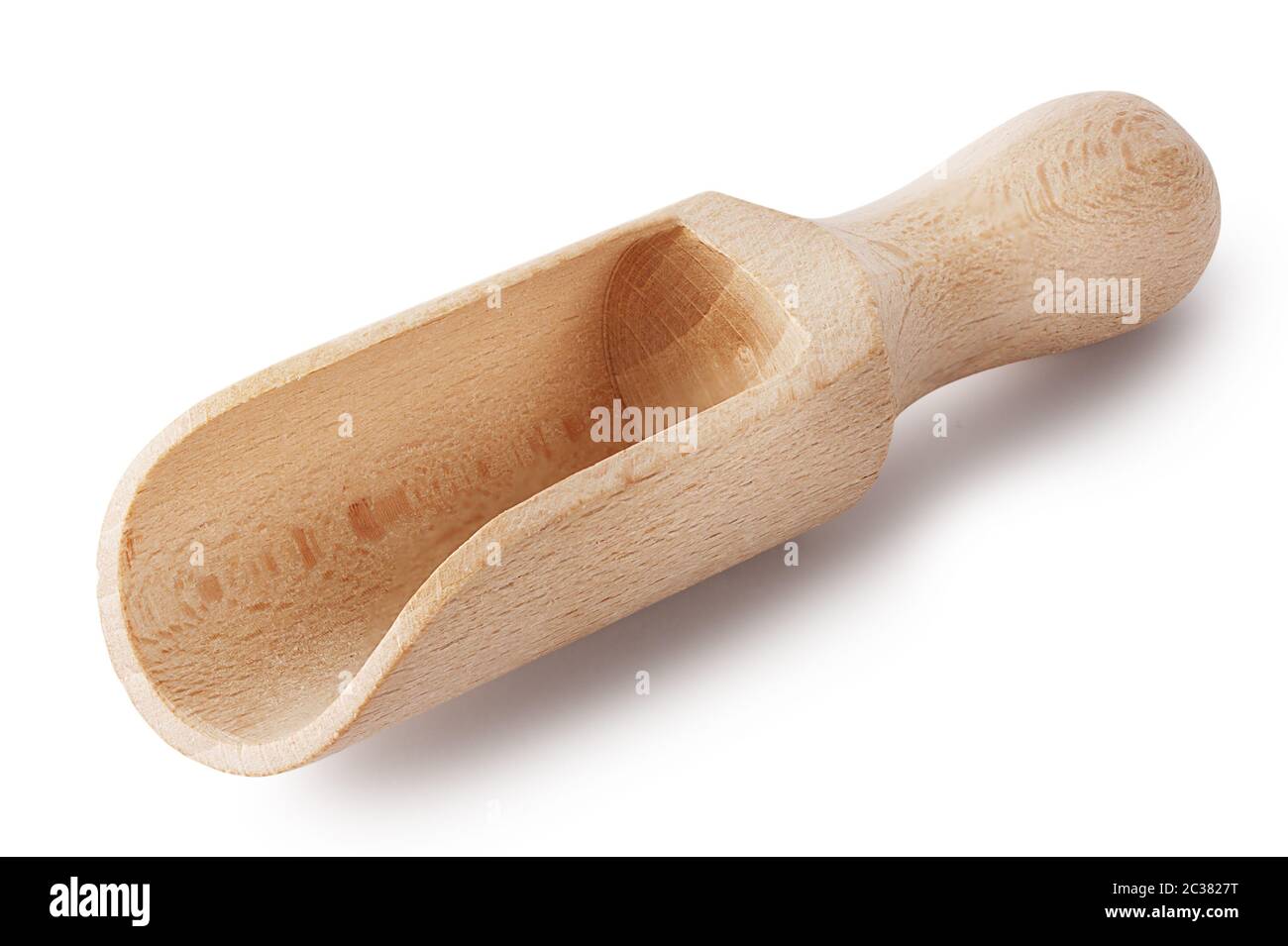 Kitchen wooden paddle for cereals isolated on white background Stock ...