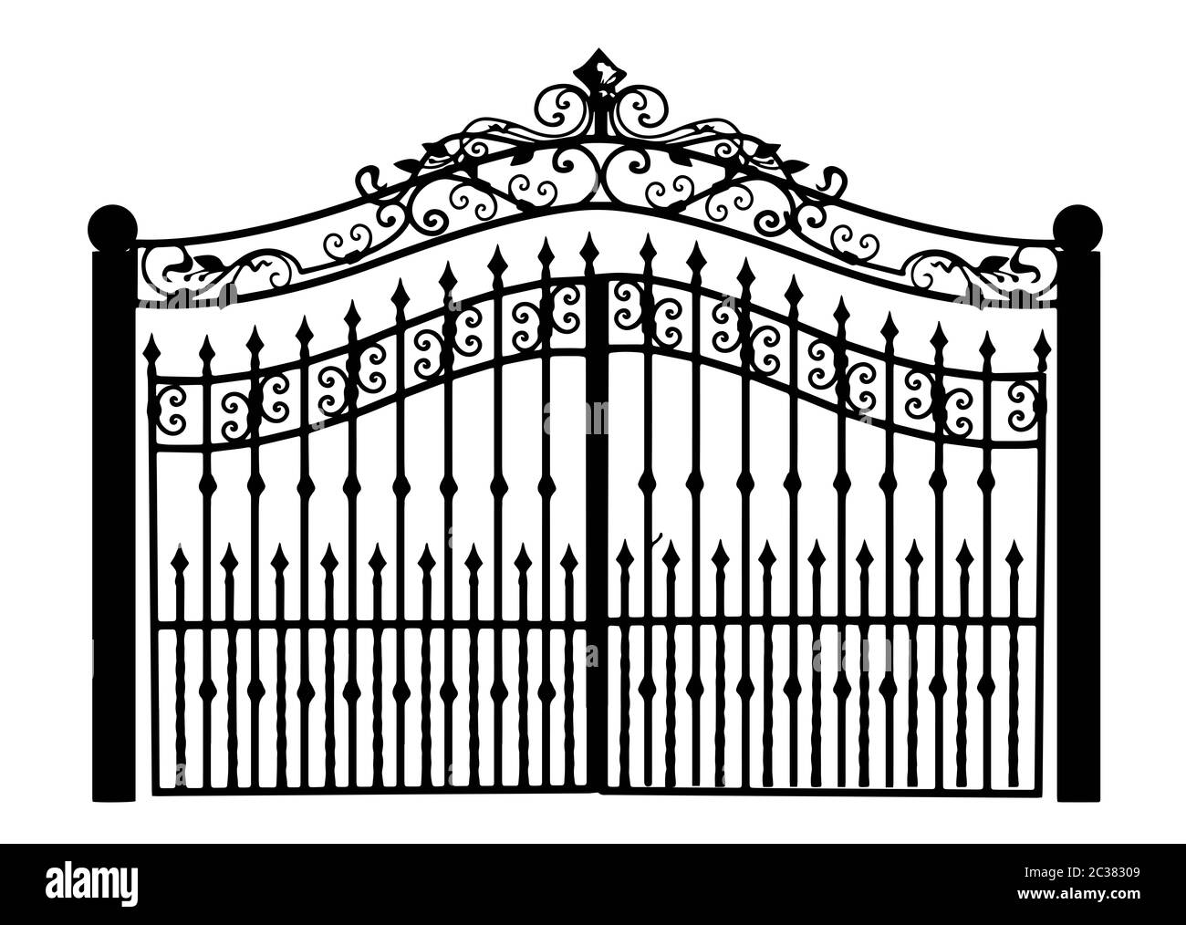 Artistic metal gate Black and White Stock Photos & Images Alamy