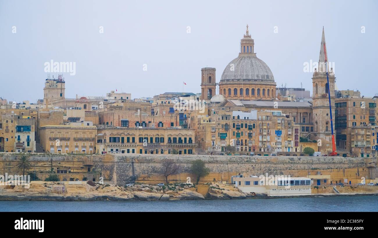 VALLETTA - MALTA: View of Valletta. Valletta - Italian word for Small ...