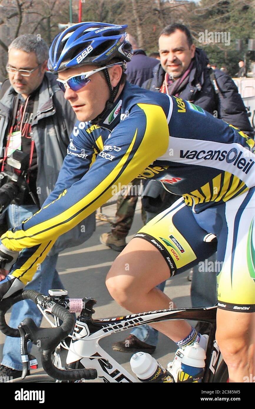 Borut Bozic of Vacansoleil during the Milan san Remo 2011, cycling race,  Milan - San Remo (298 Km) on March 22, 2011 in Milan, Italie - Photo  Laurent Lairys / DPPI Stock Photo - Alamy