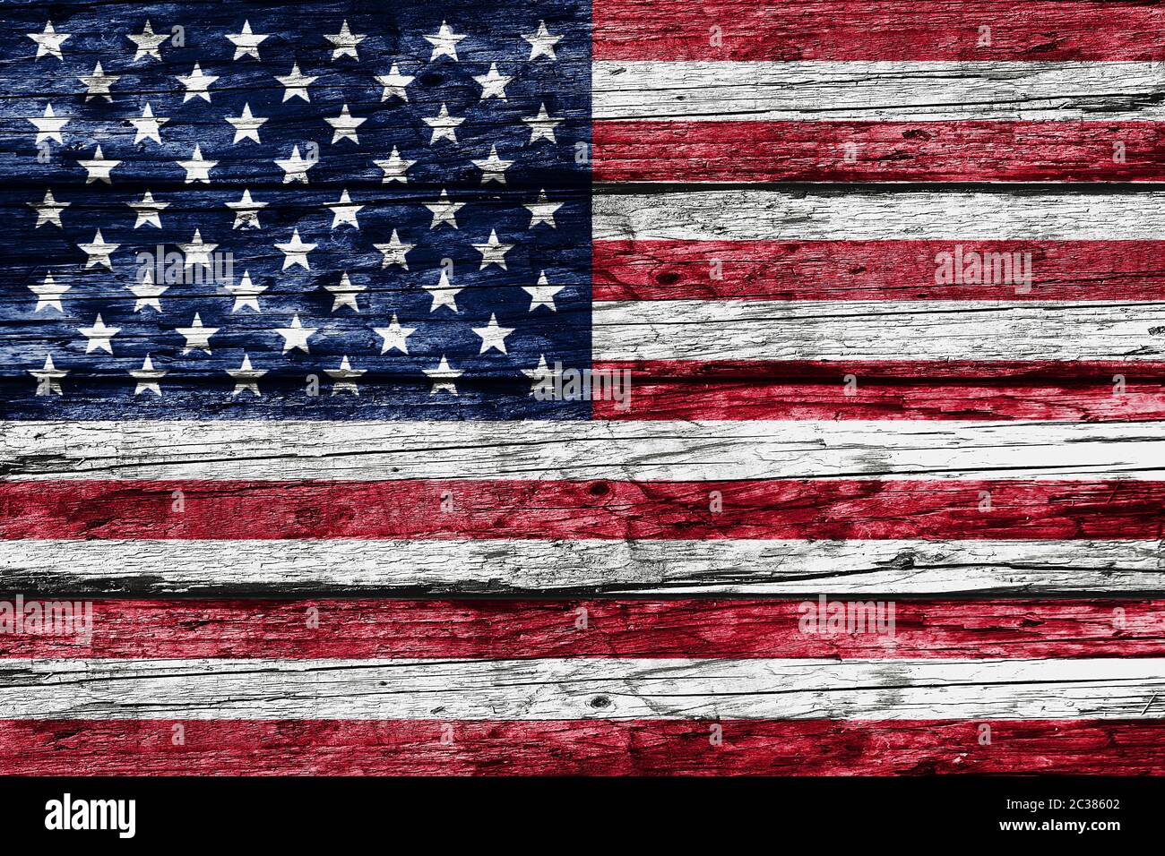 American Flag On Old Rustic Wooden Background Stock Photo - Alamy