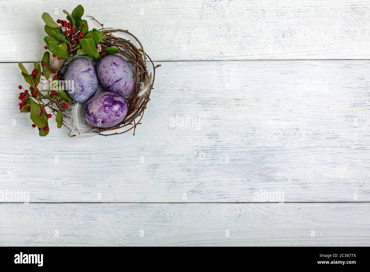 Easter eggs painted with natural dye Stock Photo Alamy