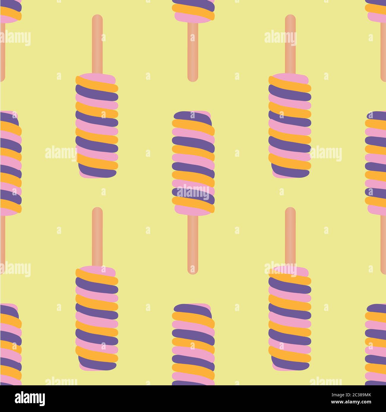 Ice cream colorful seamless pattern. Vector illustration Stock Photo ...