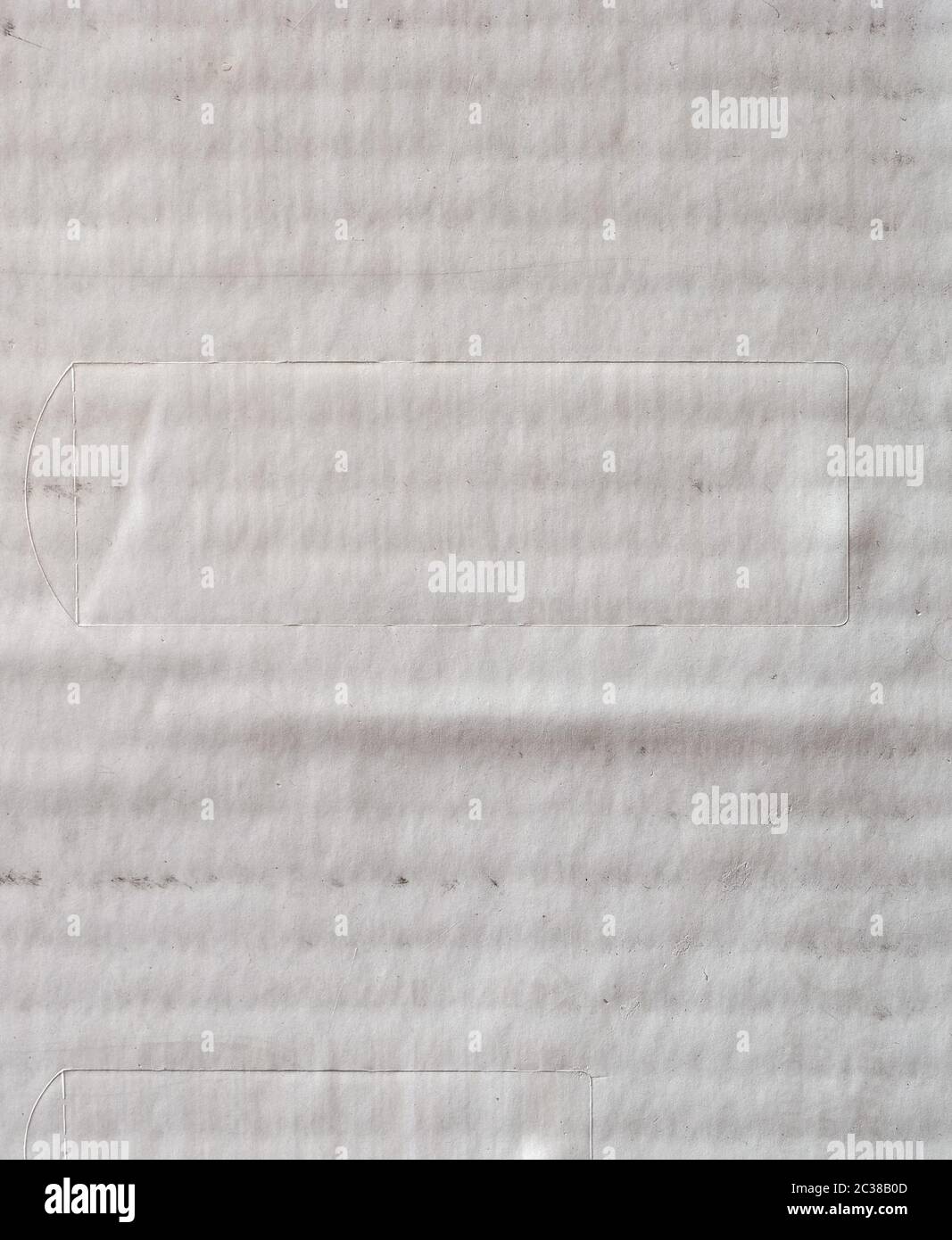 white corrugated cardboard texture useful as a background Stock Photo