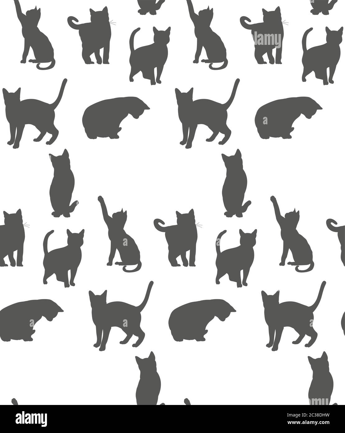 seamless background with silhouette of cats Stock Vector Image & Art ...