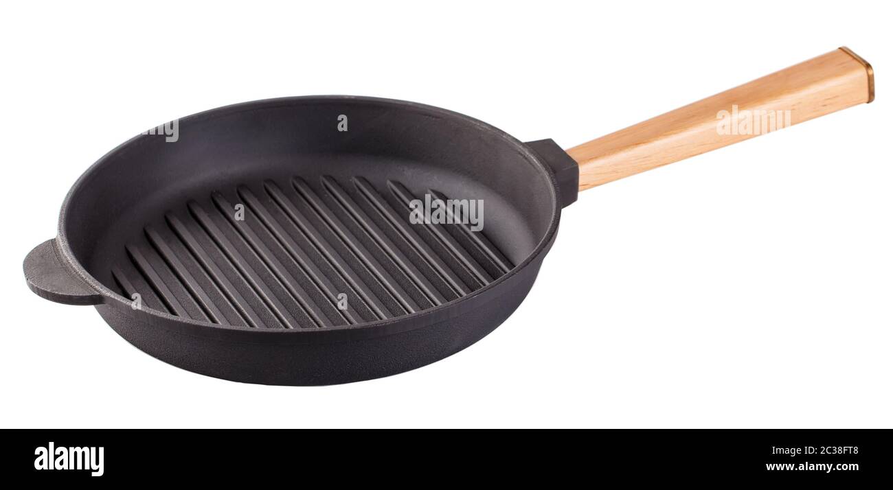 https://c8.alamy.com/comp/2C38FT8/black-cast-iron-frying-pan-for-meat-with-a-wooden-handle-isolated-on-white-background-2C38FT8.jpg