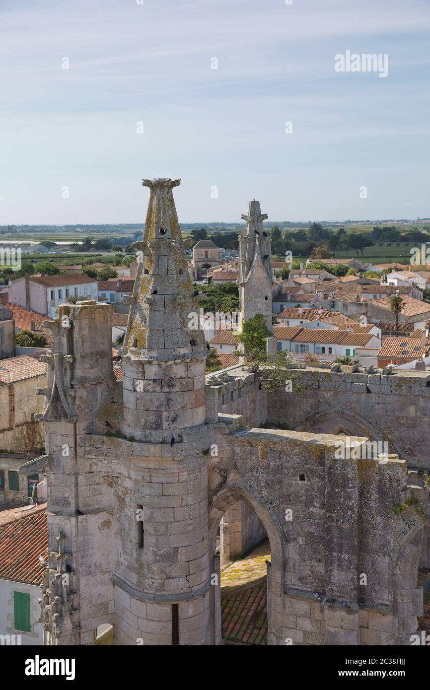 Aerial view of Saint Martin de Re from Church SaintMartin in Ile de Re