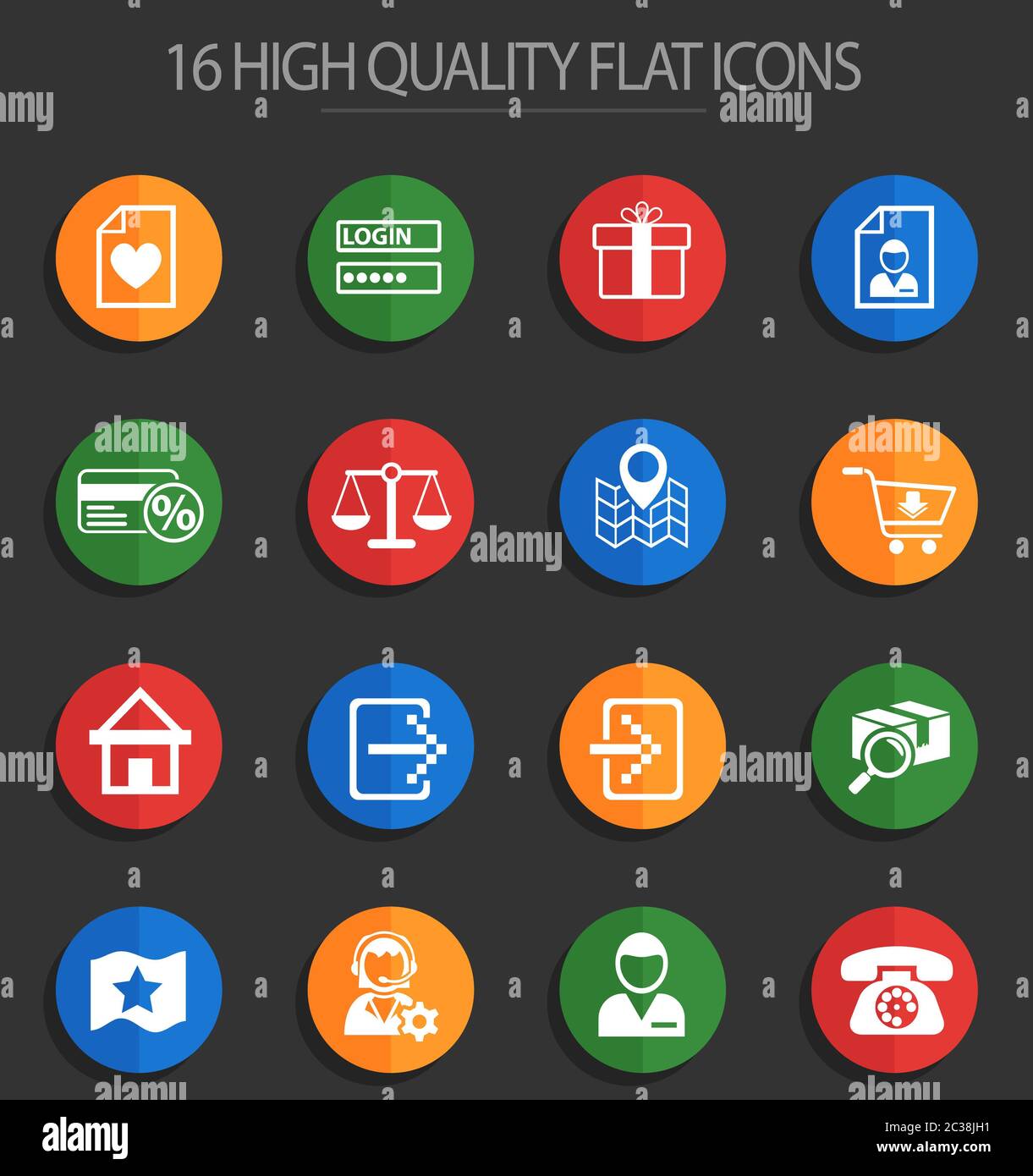 e-commerce interface web icons for user interface design Stock Photo ...