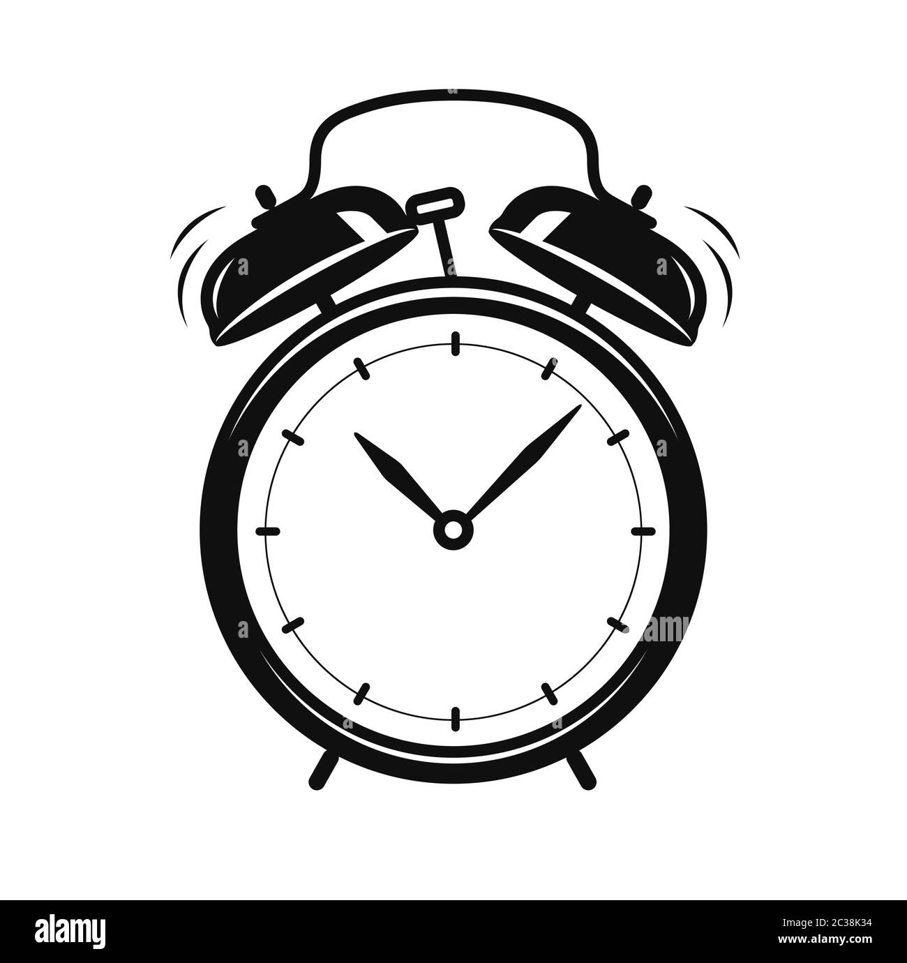 Alarm clock icon. Time, deadline vector illustration Stock Vector