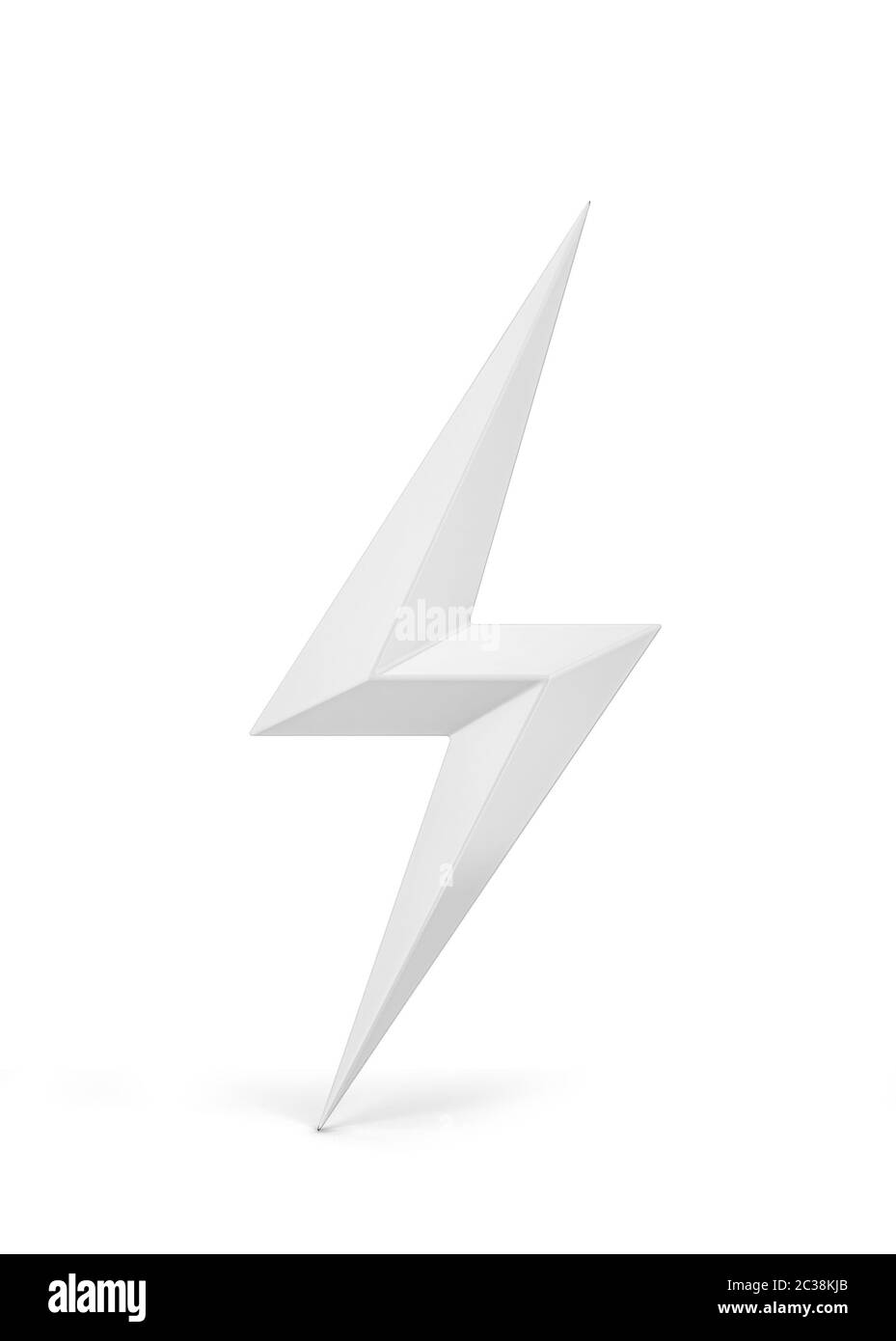 Lightning bolt symbol. 3d illustration isolated on white background Stock Photo