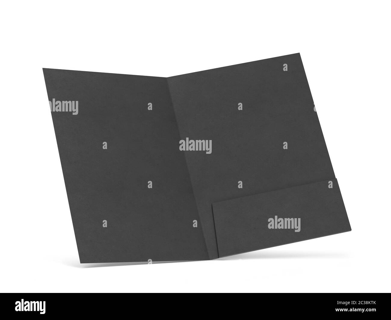 Blank paper folder mockup. 3d illustration isolated on white background
