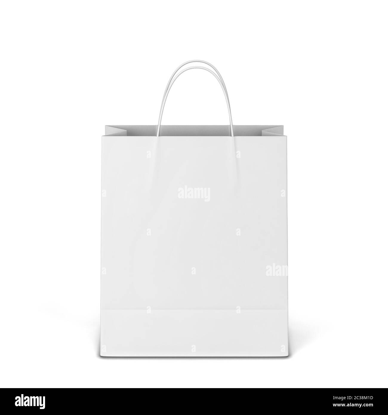 Blank shopping bag mockup. 3d illustration isolated on white background ...