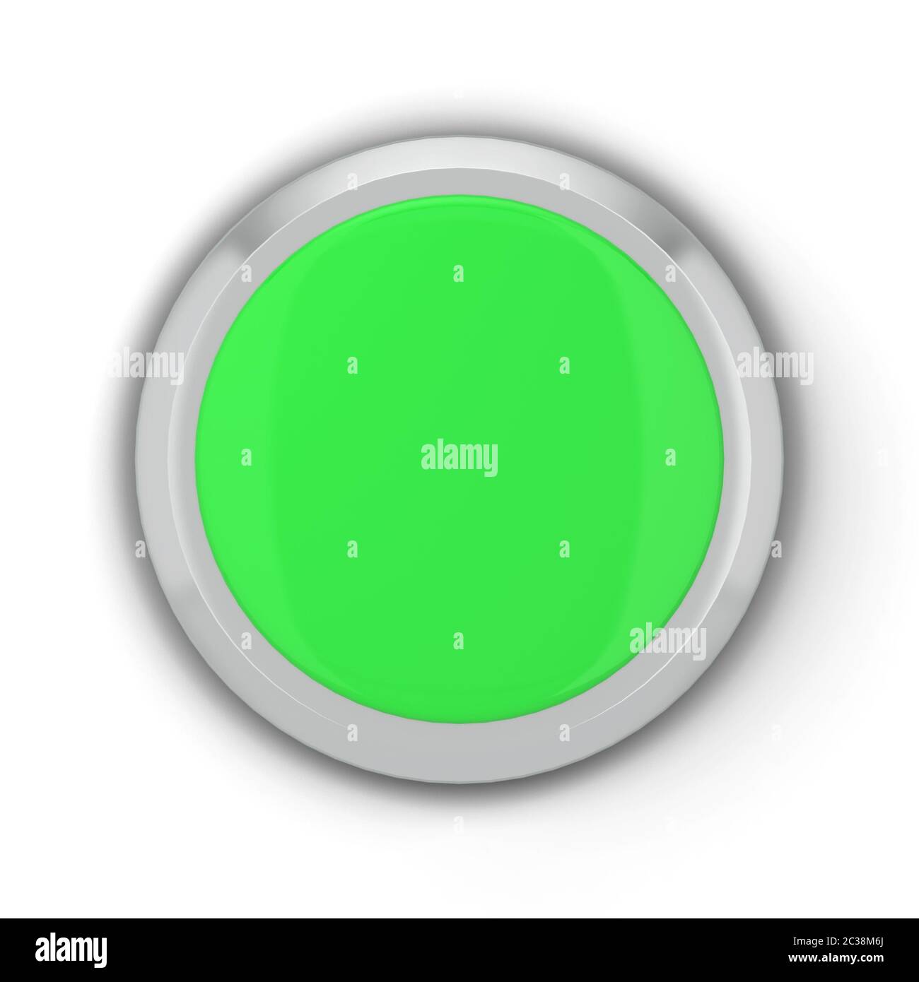 Blank round push button. 3d illustration isolated on white background ...