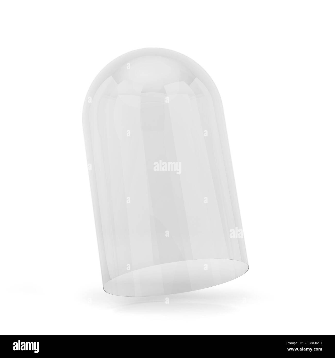 Glass dome on a stand. 3d illustration isolated on white background ...
