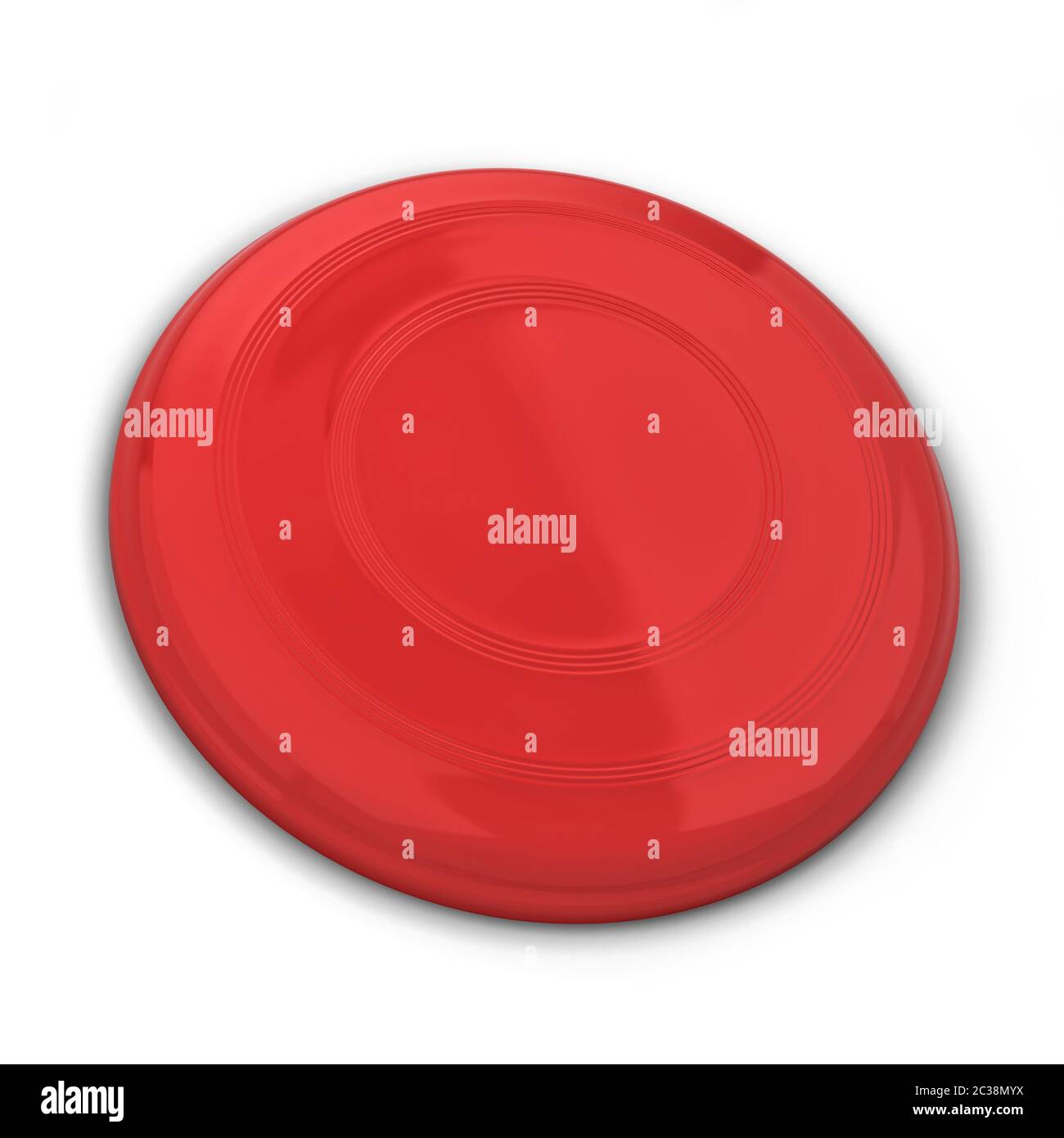 Blank frisbee mockup. 3d illustration isolated on white background