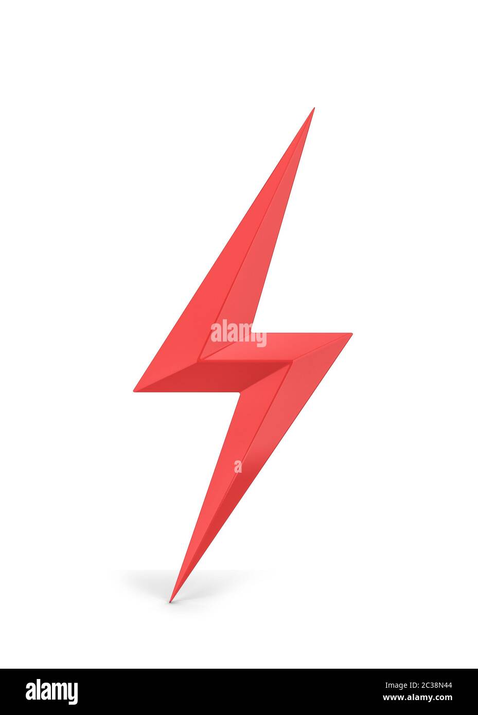 Lightning bolt symbol. 3d illustration isolated on white background