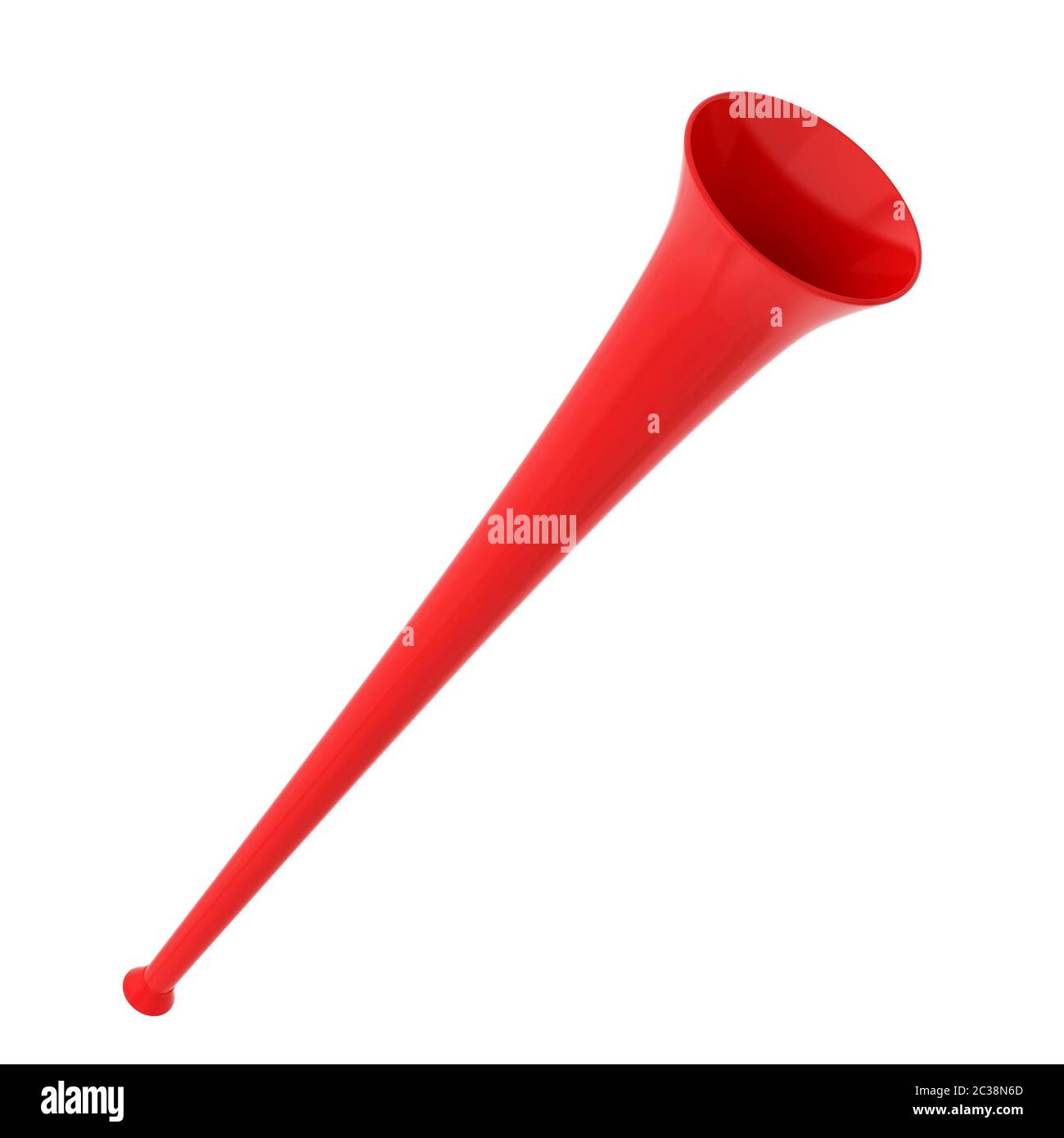 Fan vuvuzela trumpet. 3d illustration isolated on white background Stock Photo