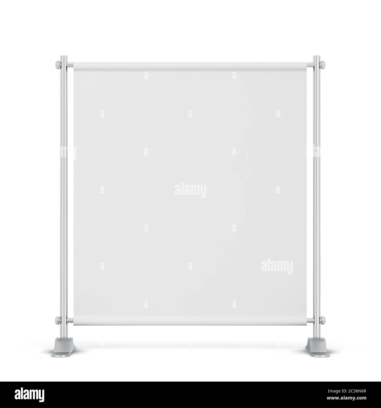Blank backdrop banner mockup. 3d illustration isolated on white background Stock Photo Alamy