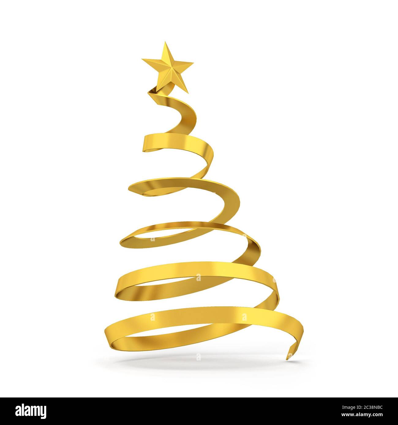 Minimalistic style christmas tree with a star. 3d illustration Stock ...