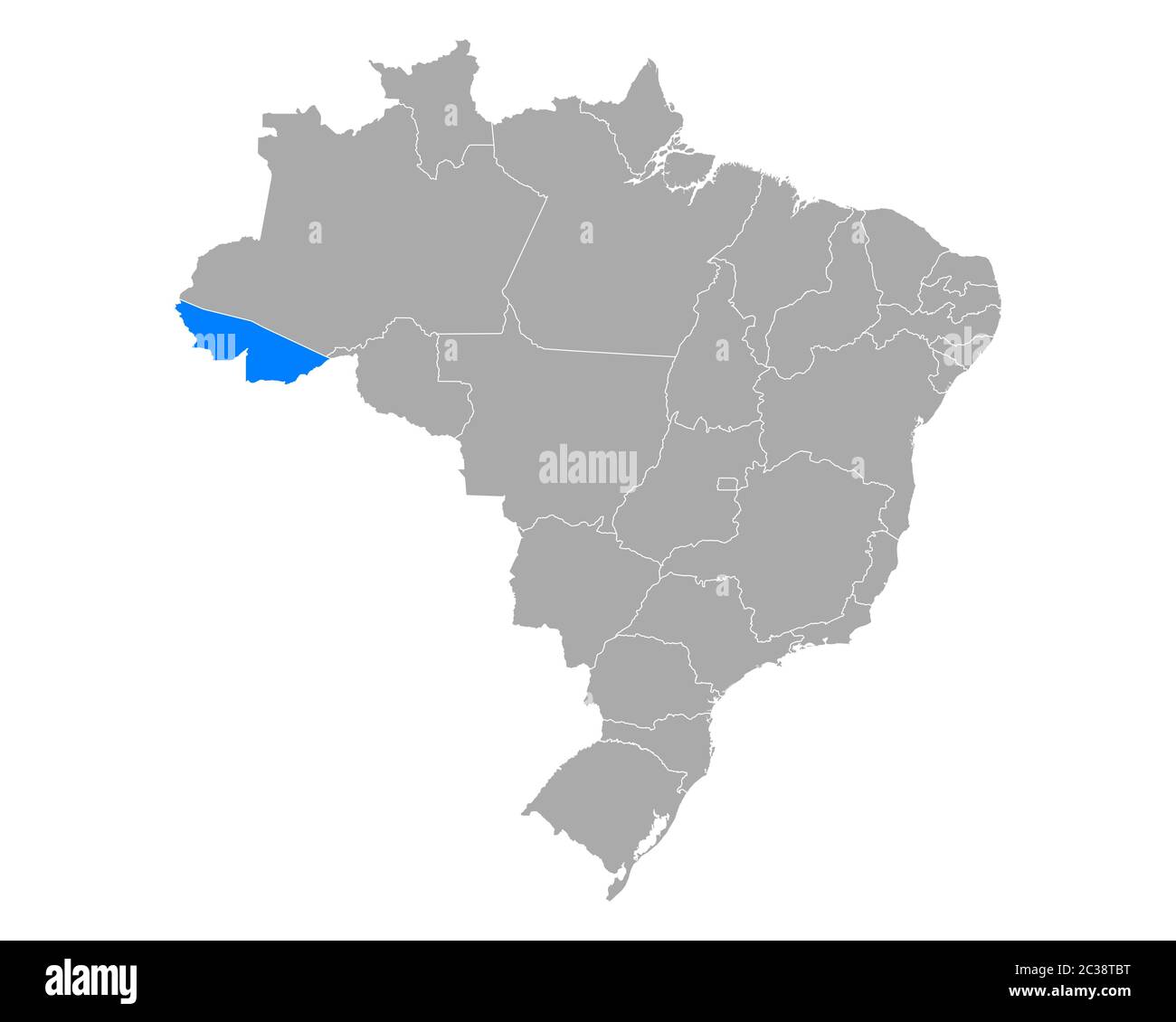 Map of Acre in Brazil Stock Photo Alamy