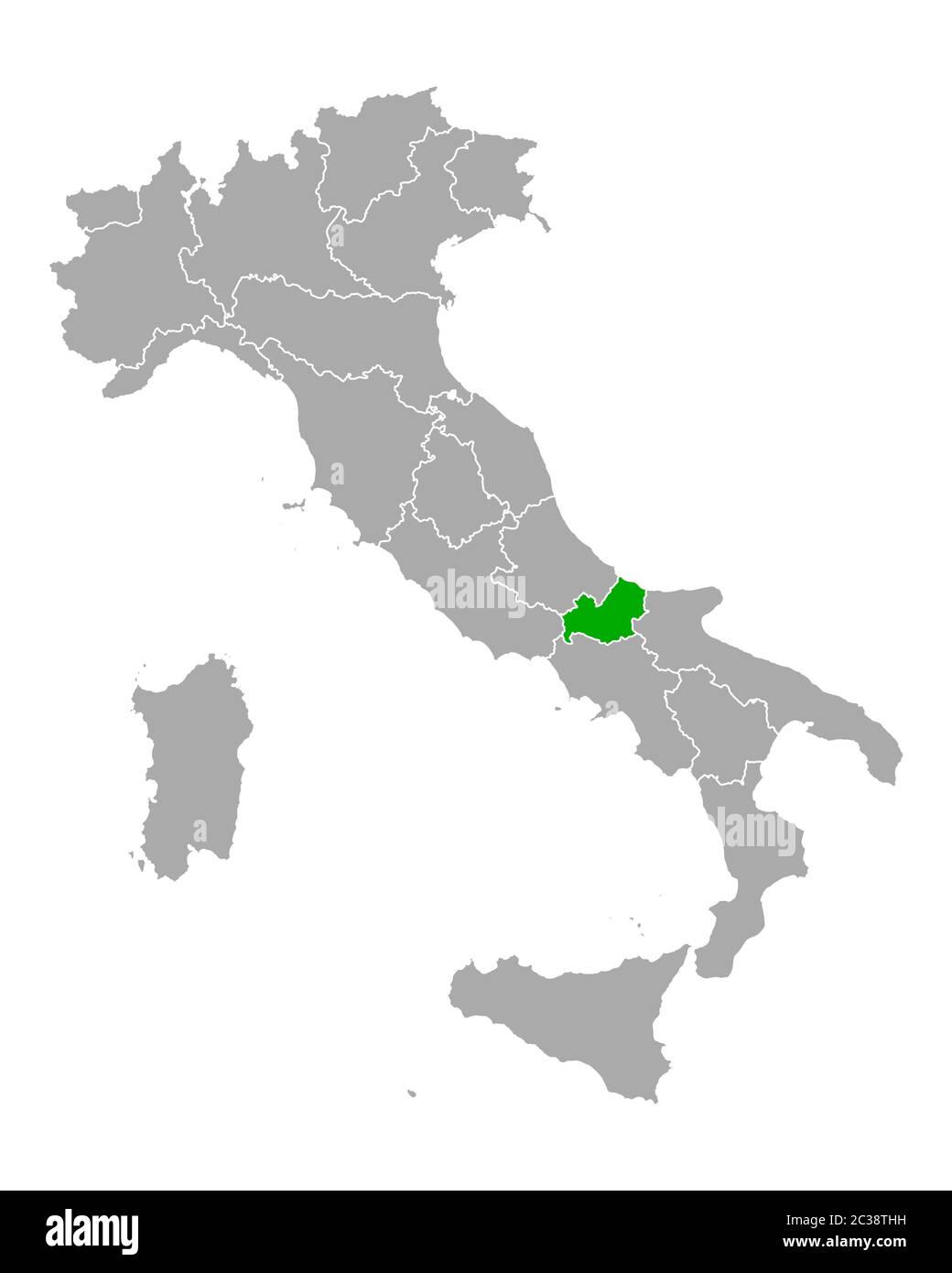 Map of Molise in Italy Stock Photo