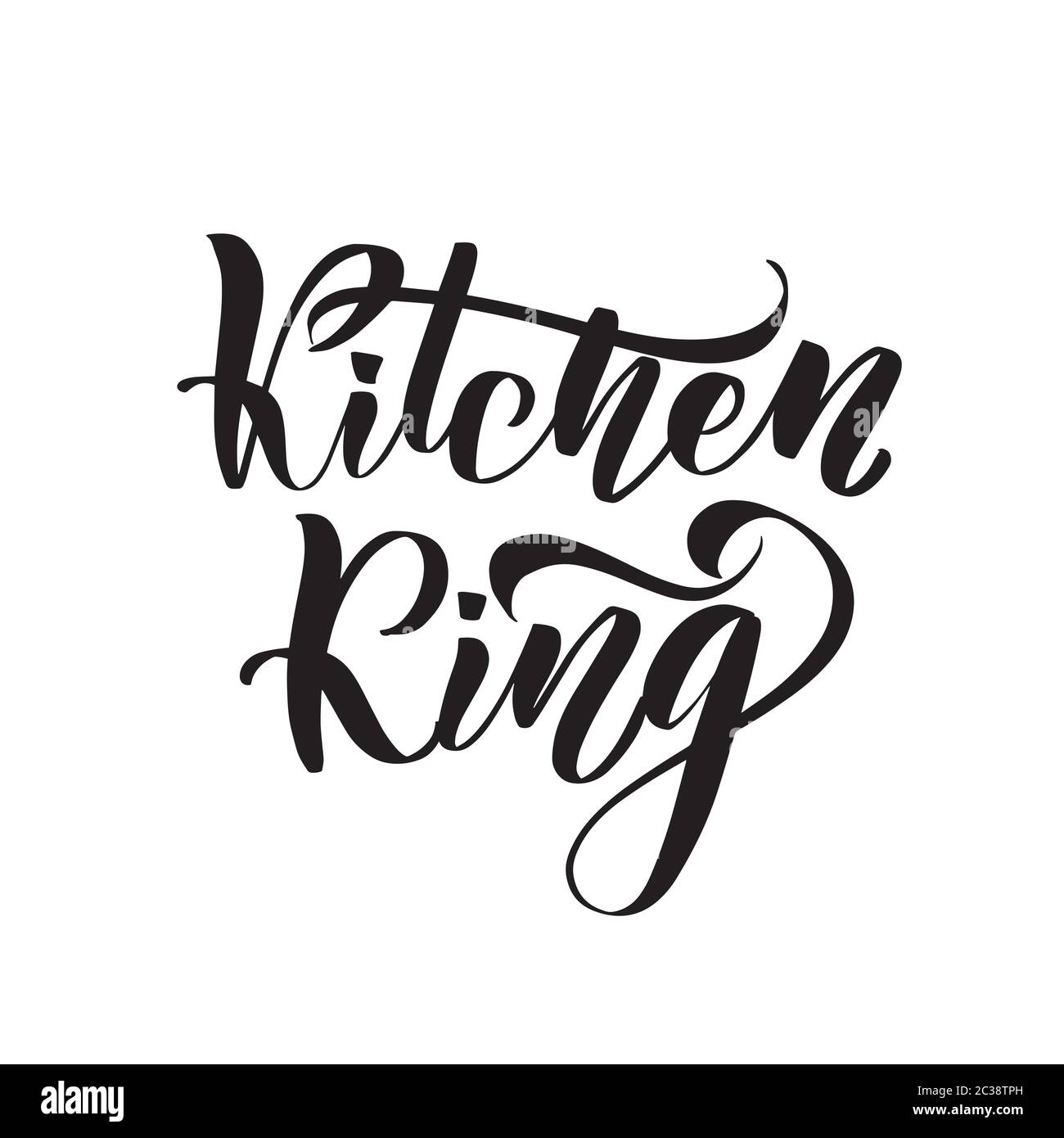 Vector calligraphy illustration isolated on white background. Stock Vector