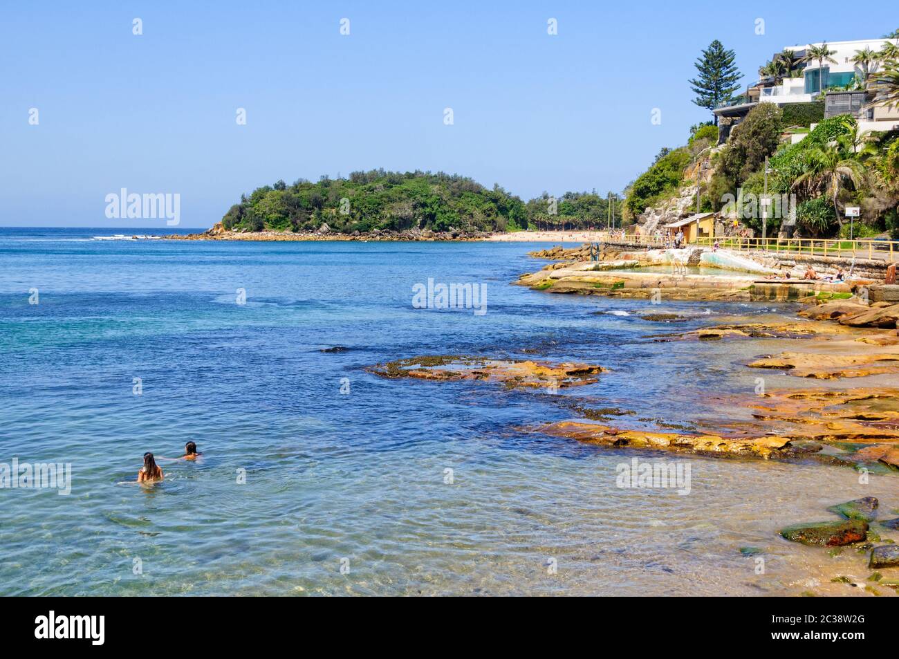 The popular Cabbage Tree Bay on Sydney's northern beaches at Manly is