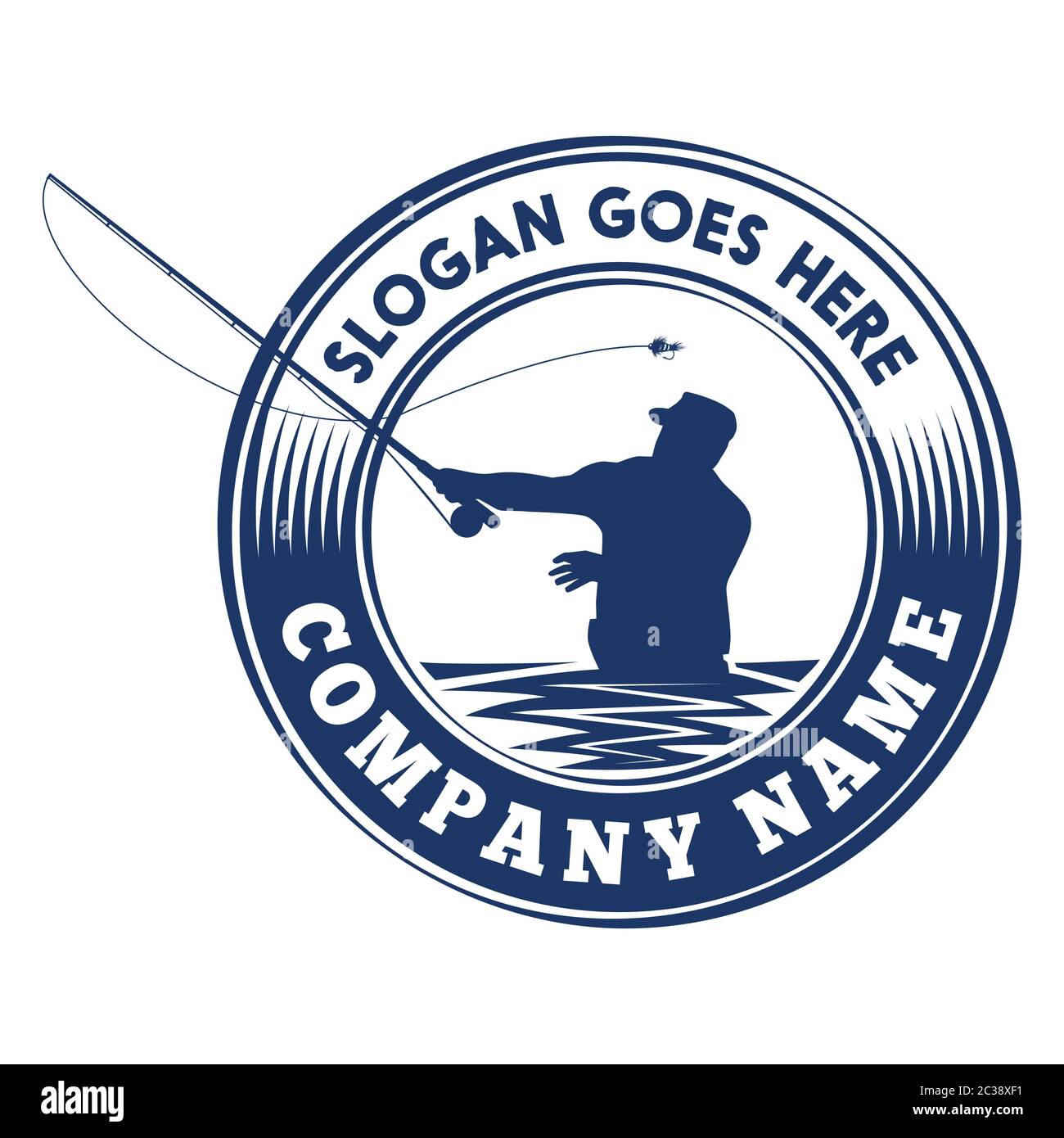 Fly fishing logo. Vector and illustration Stock Vector Image & Art - Alamy