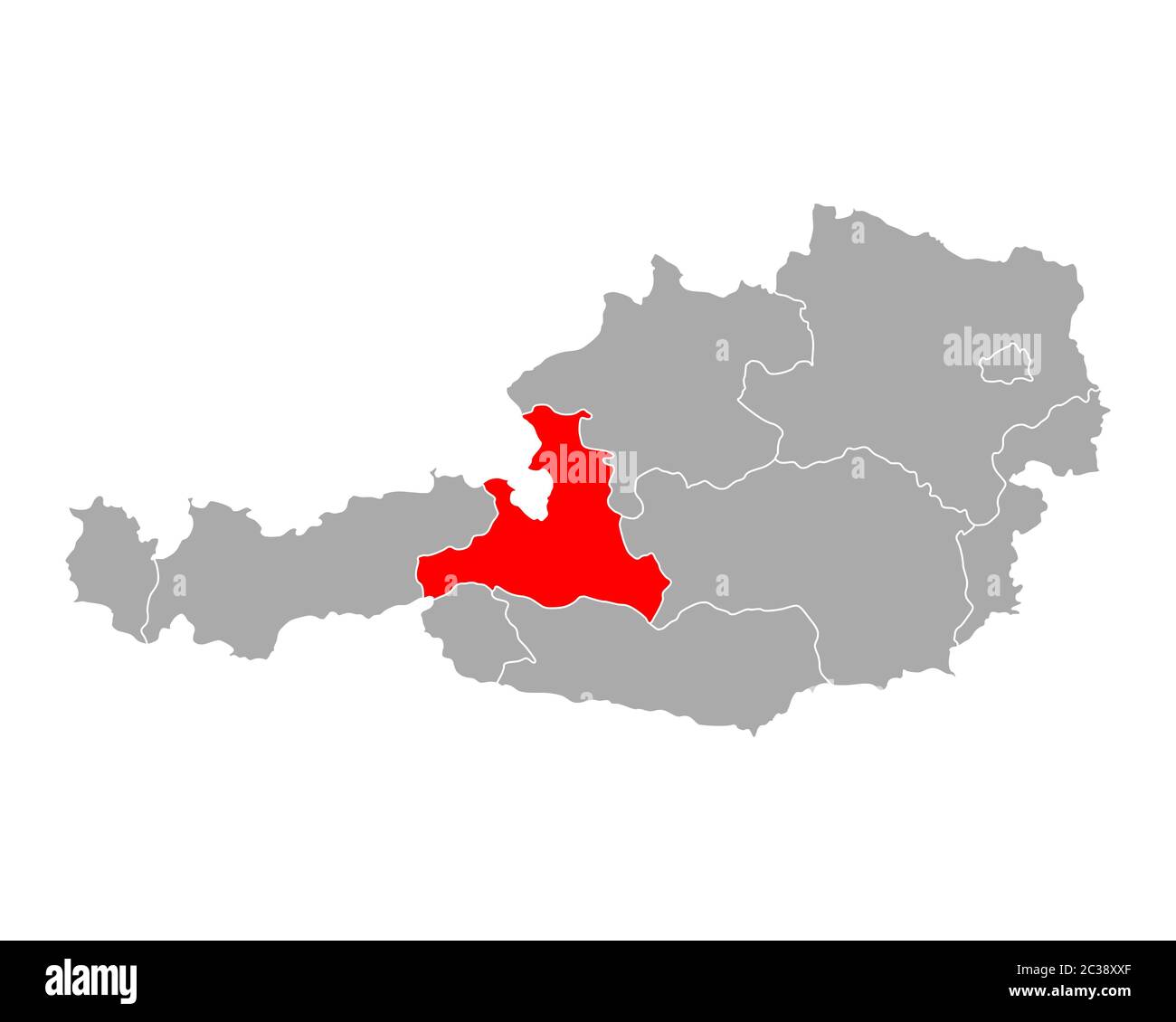 Map of Salzburg in Austria Stock Photo - Alamy