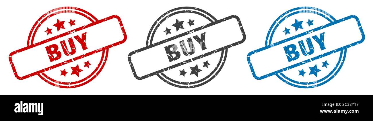 Buy Sign Blue buy stamp. buy round isolated sign. buy label set Stock Vector Image ...