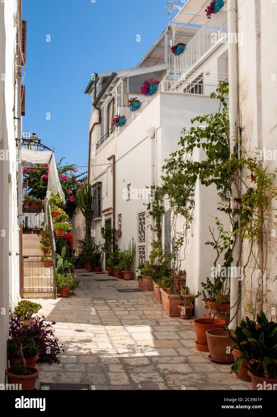 The charming and romantic historic old town of Polignano a Mare, Apulia, southern Italy Stock Photo