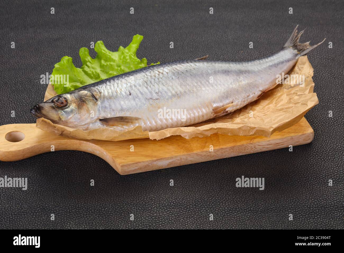 Salted herring fish ready for eat Stock Photo Alamy