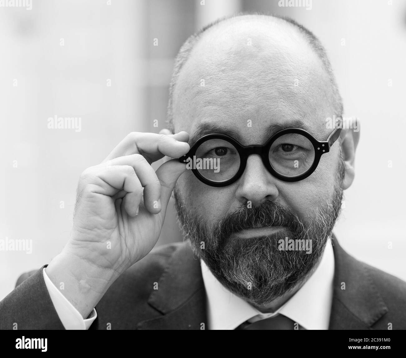 Hamburg, Germany. 05th Apr, 2017. The bestselling author Carlos Ruiz Zafon  at the publication of his novel "The Labyrinth of Lights". The probably  most successful Spanish writer of the present, Carlos Ruiz