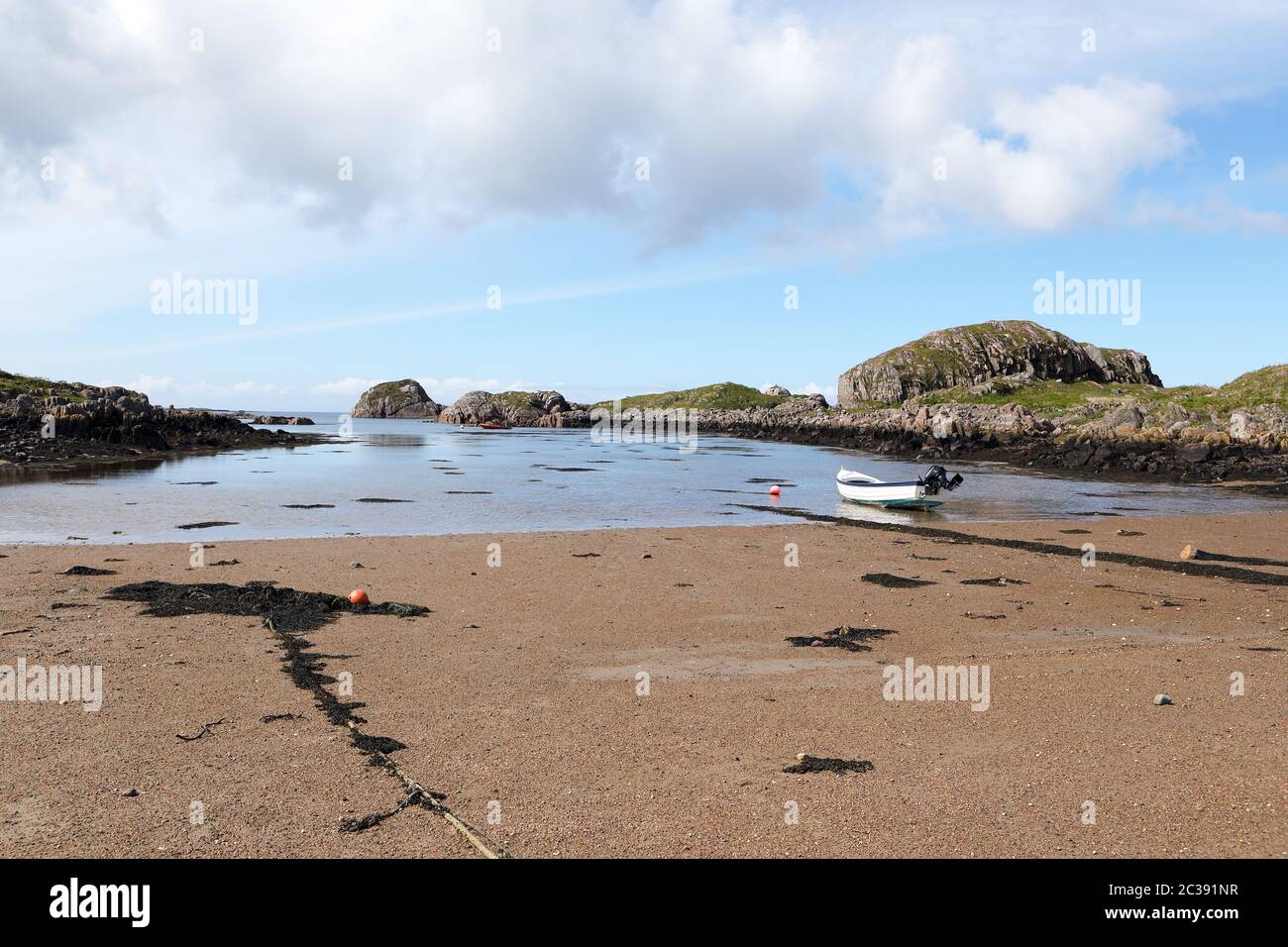 Beach at Kintra, Isle of Mull, Inner Hebrides of Scotland Stock Photo