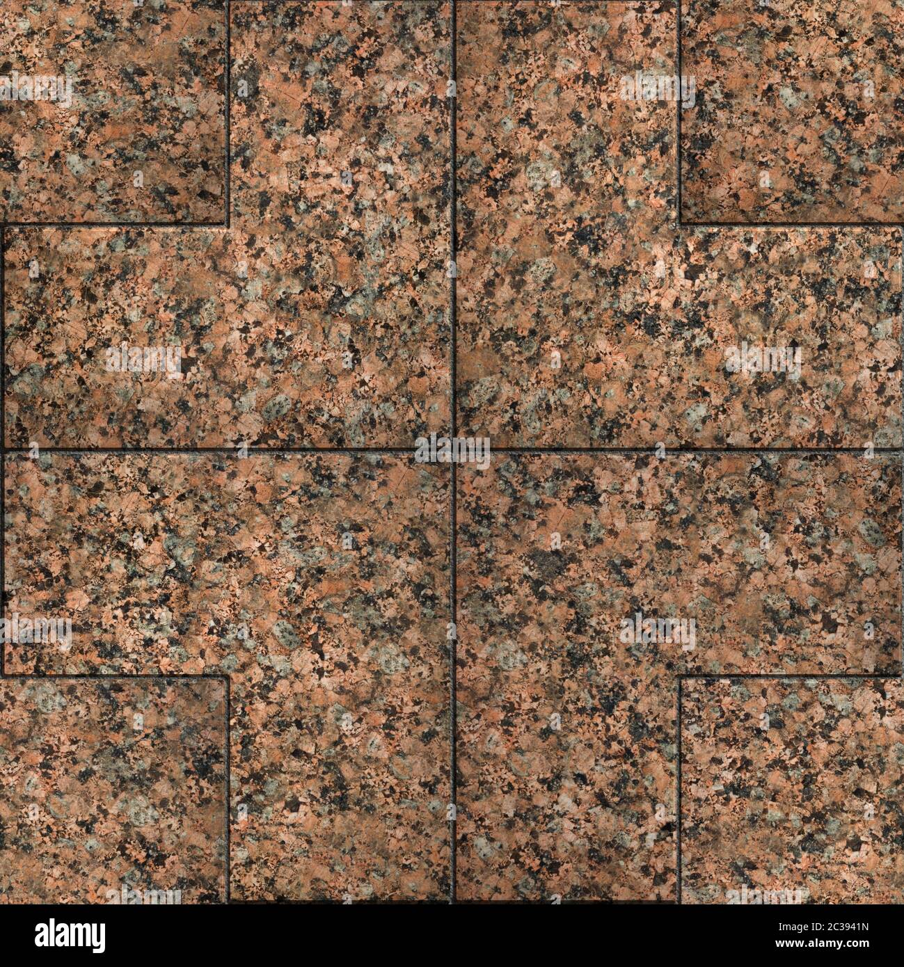 Red Marble or Granite. Seamless Tileable Texture with Geometric Pattern. Stock Photo