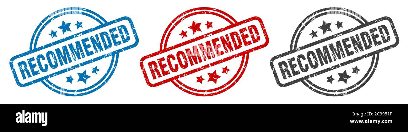 Recommended Roster. Sign recommended stamp. recommended round isolated sign. recommended label ...