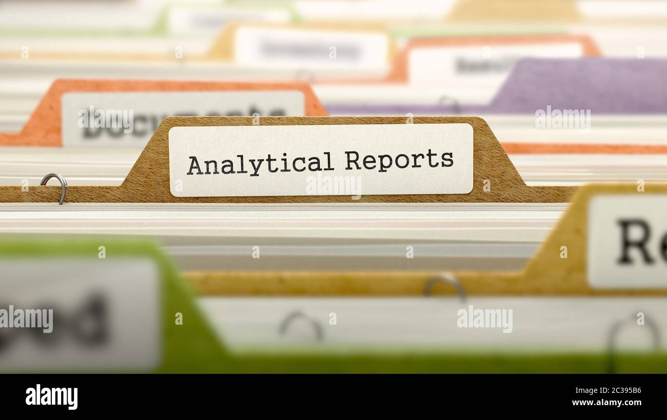 File Folder Labeled as Analytical Reports in Multicolor Archive ...