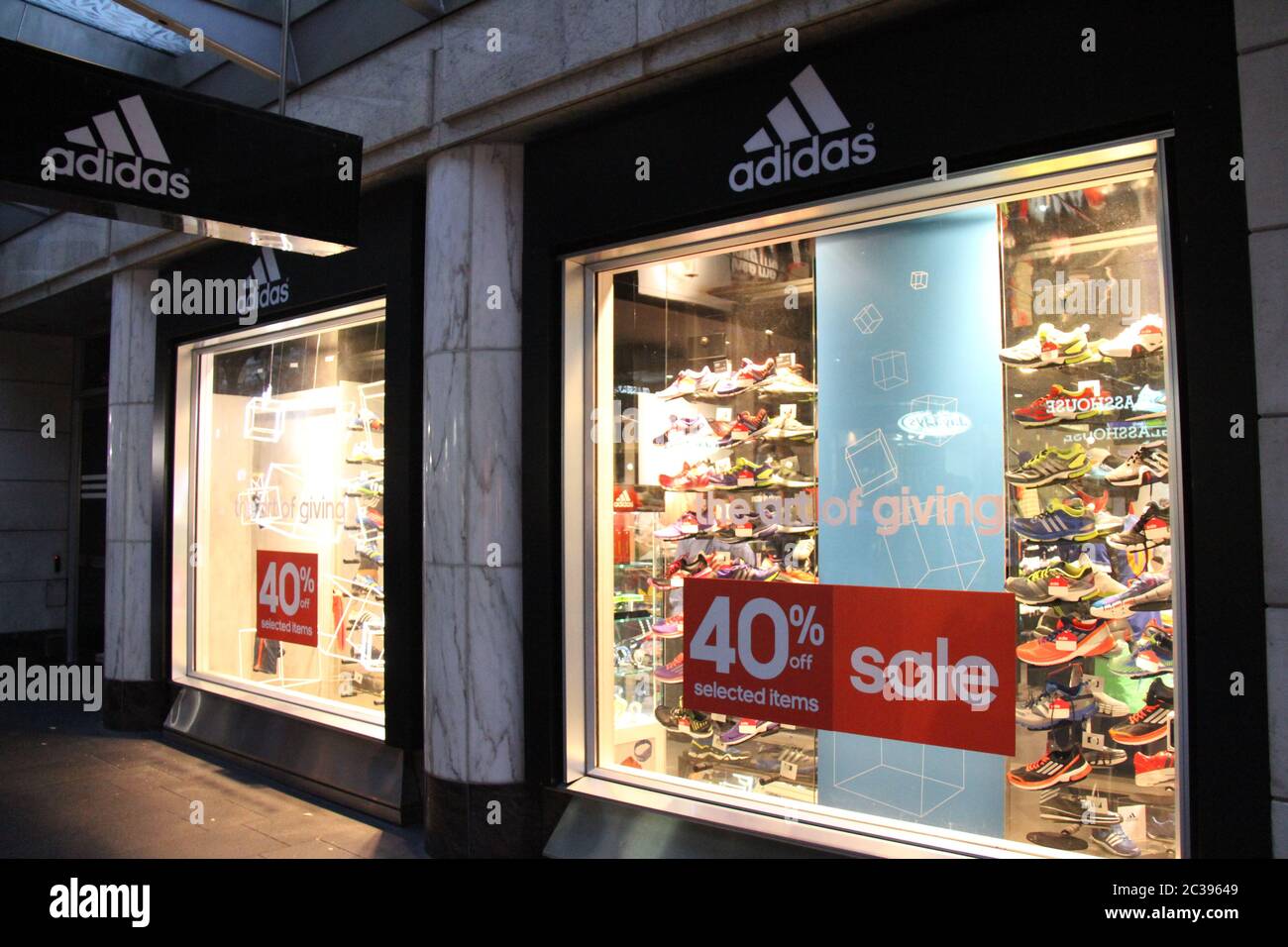 Sale at Adidas, Pitt Street Mall in Sydney, Photo - Alamy