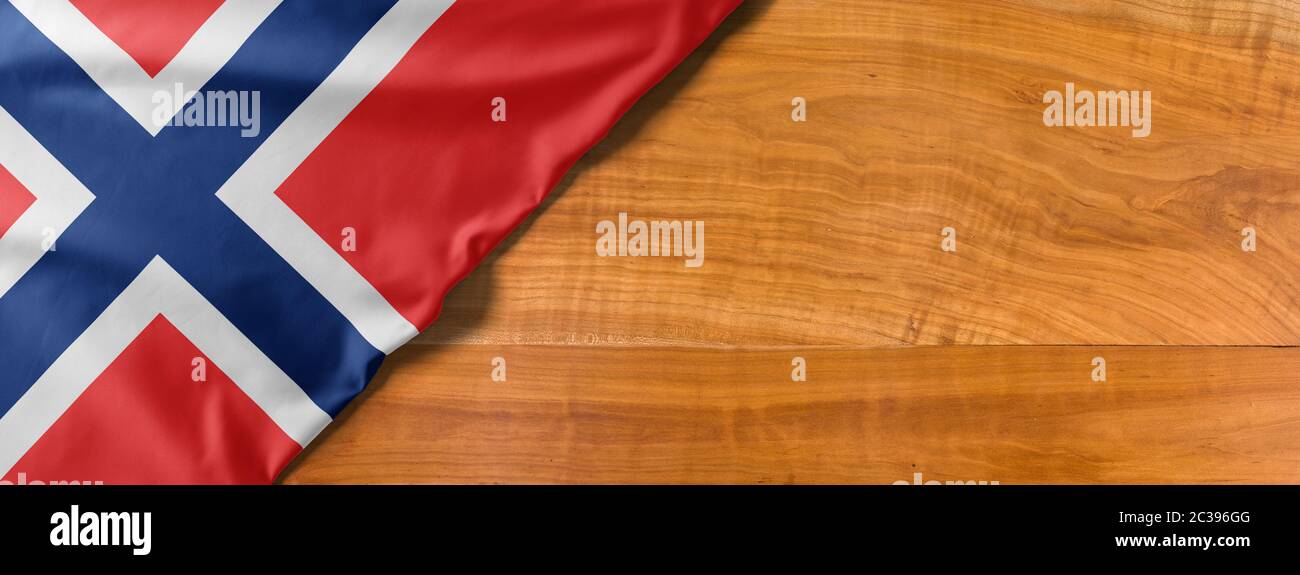 National flag of Norway on a wooden background with copy space Stock ...