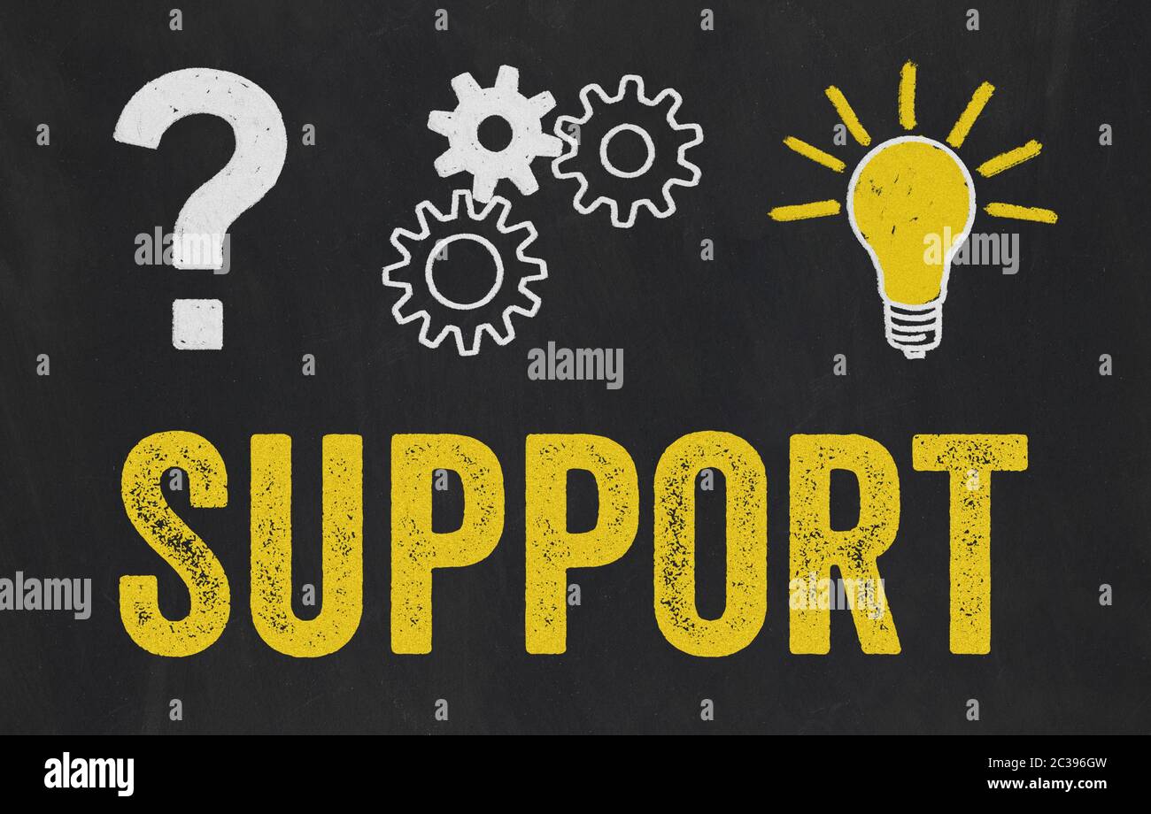 Question Mark, Gears, Light Bulb Concept - Support Stock Photo