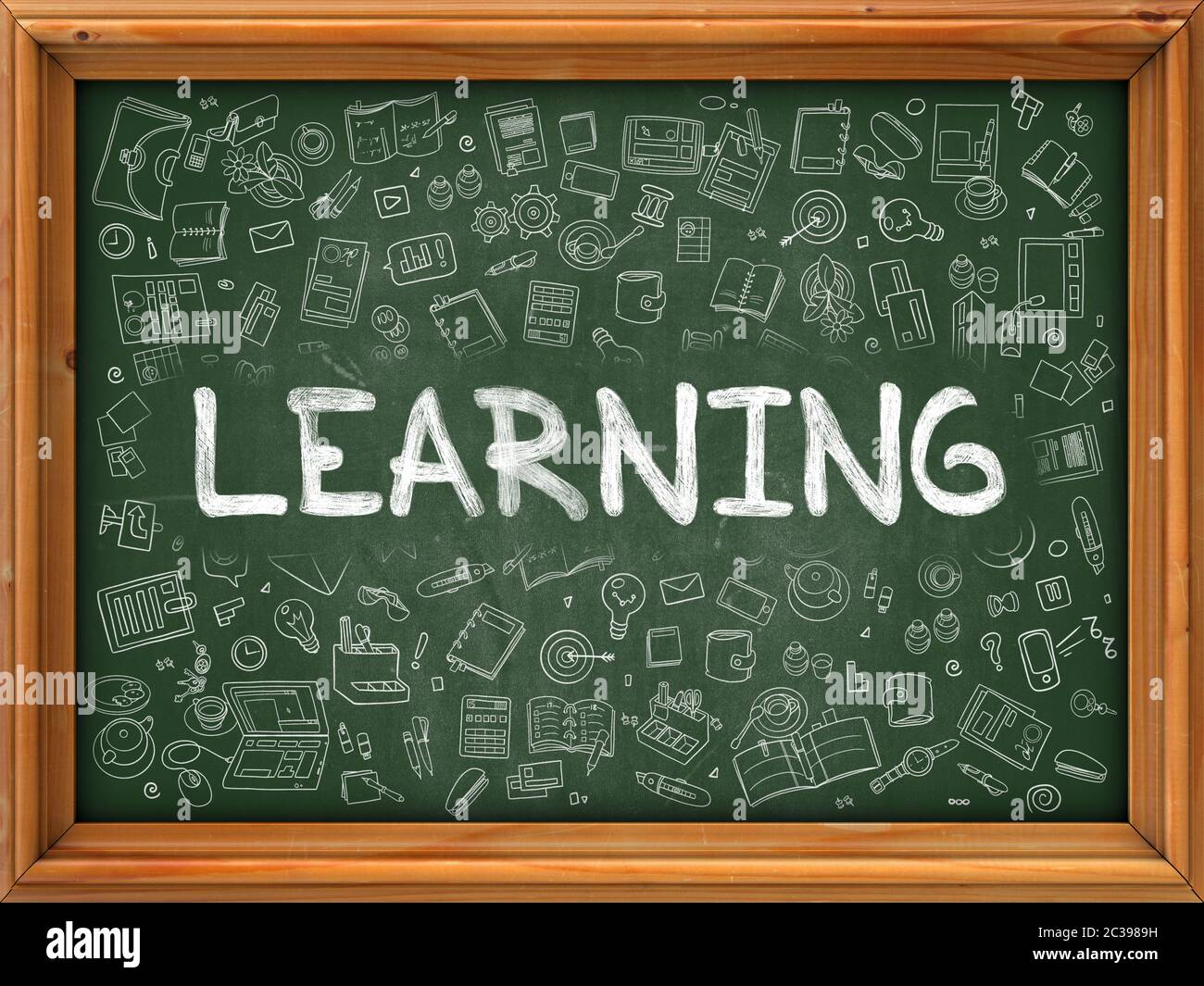 Learning Concept. Line Style Illustration. Learning Handwritten on