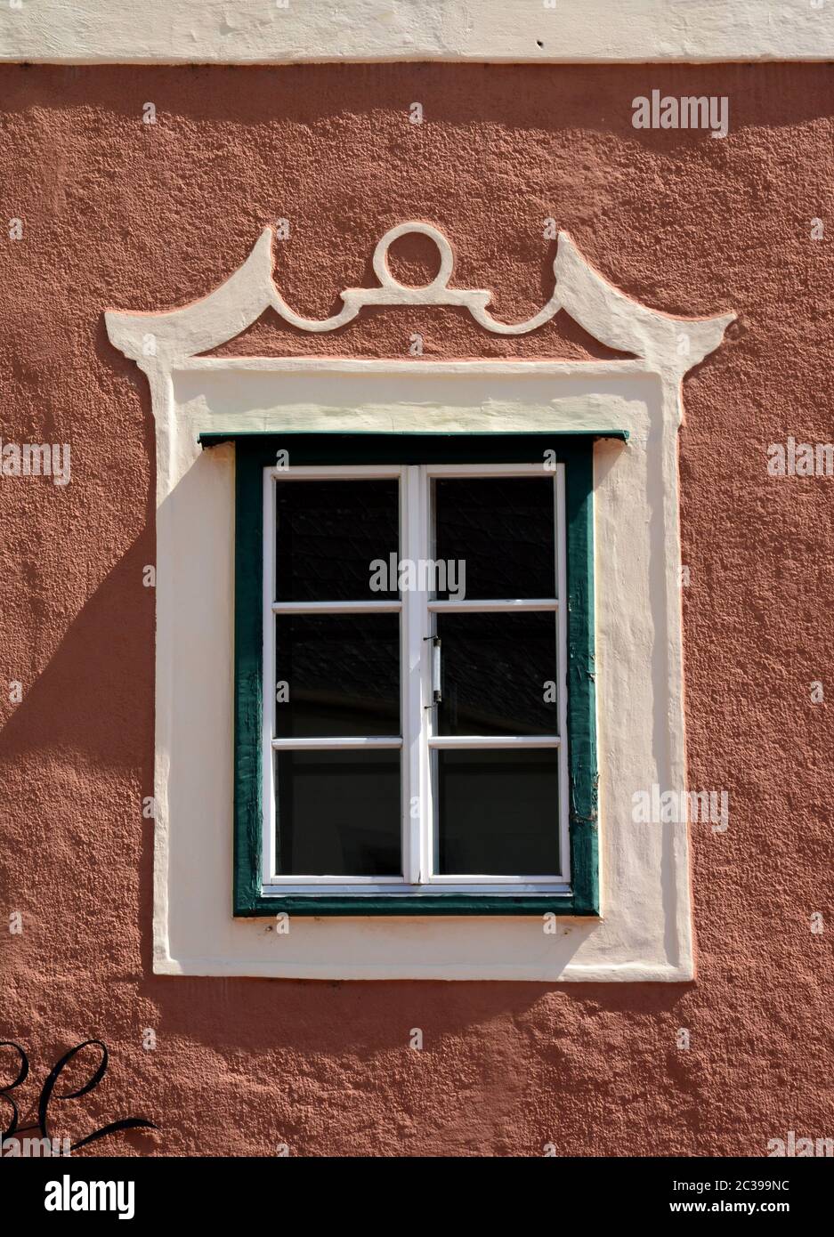 historical window in Grein Stock Photo