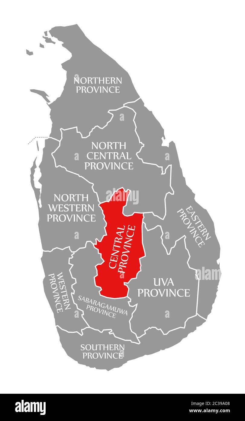 Sri Lanka Central Province Map - Bonita Stephine