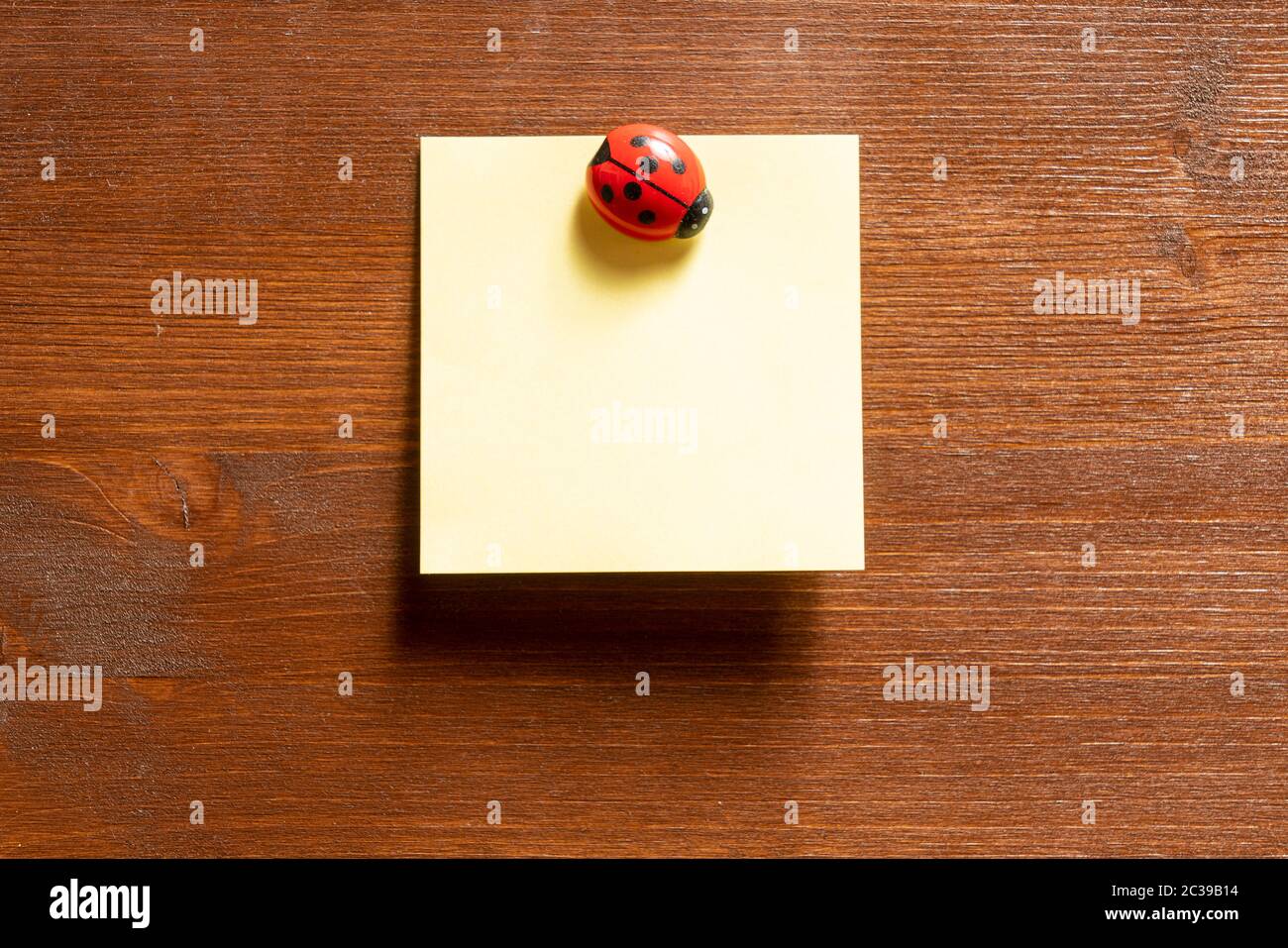 a blank colored memo sheet Stock Photo