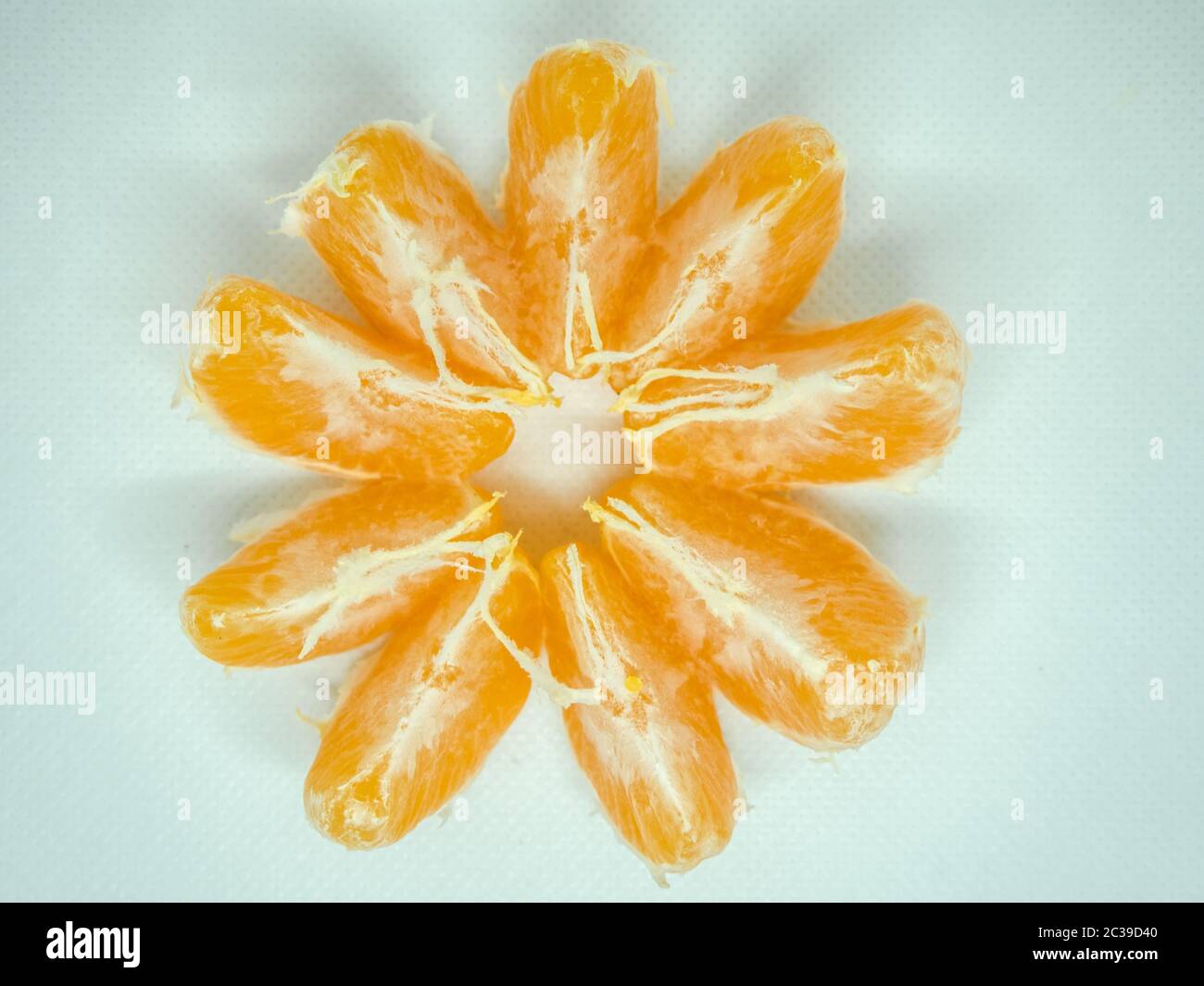 Purified Abkhazian Mandarin on a light background Stock Photo