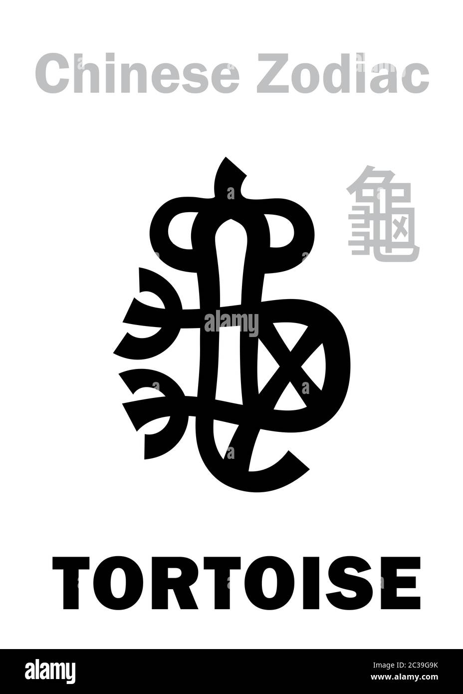 Astrology: TORTOISE (sign of Chinese Zodiac) Stock Photo