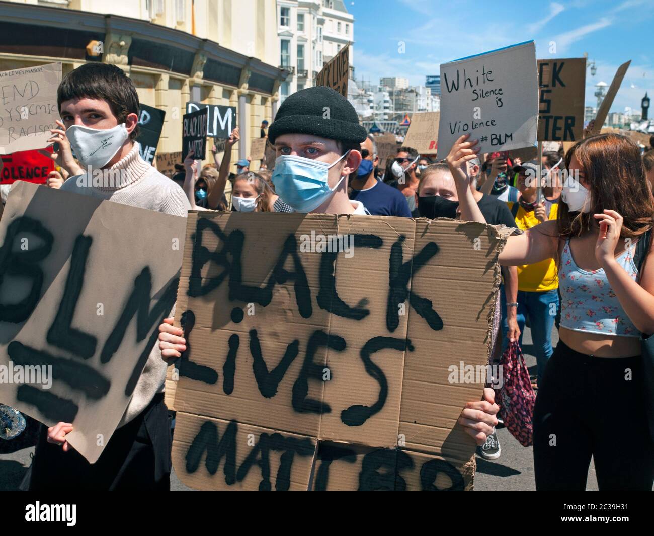 Rally march masks hi-res stock photography and images - Alamy