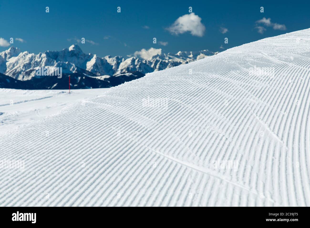 Winter mountains panorama with ski slope Stock Photo - Alamy