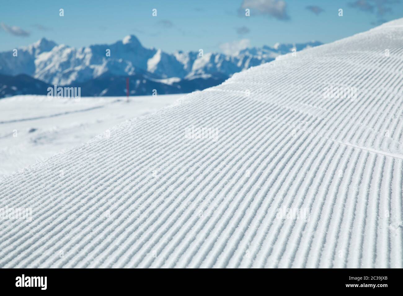 Winter mountains panorama with ski slope Stock Photo - Alamy