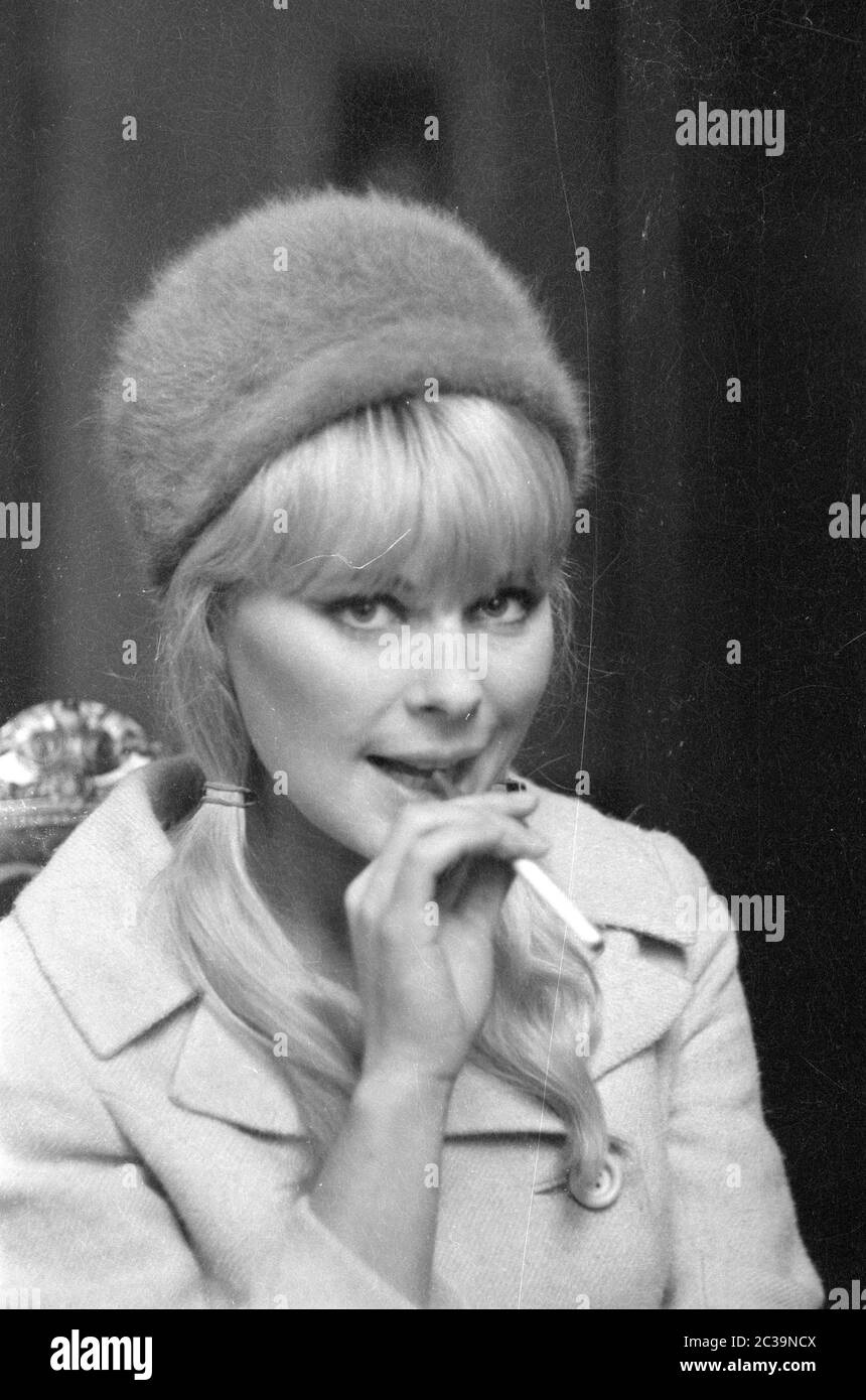 Elke Sommer is photographed for an interview in Berlin Stock Photo - Alamy